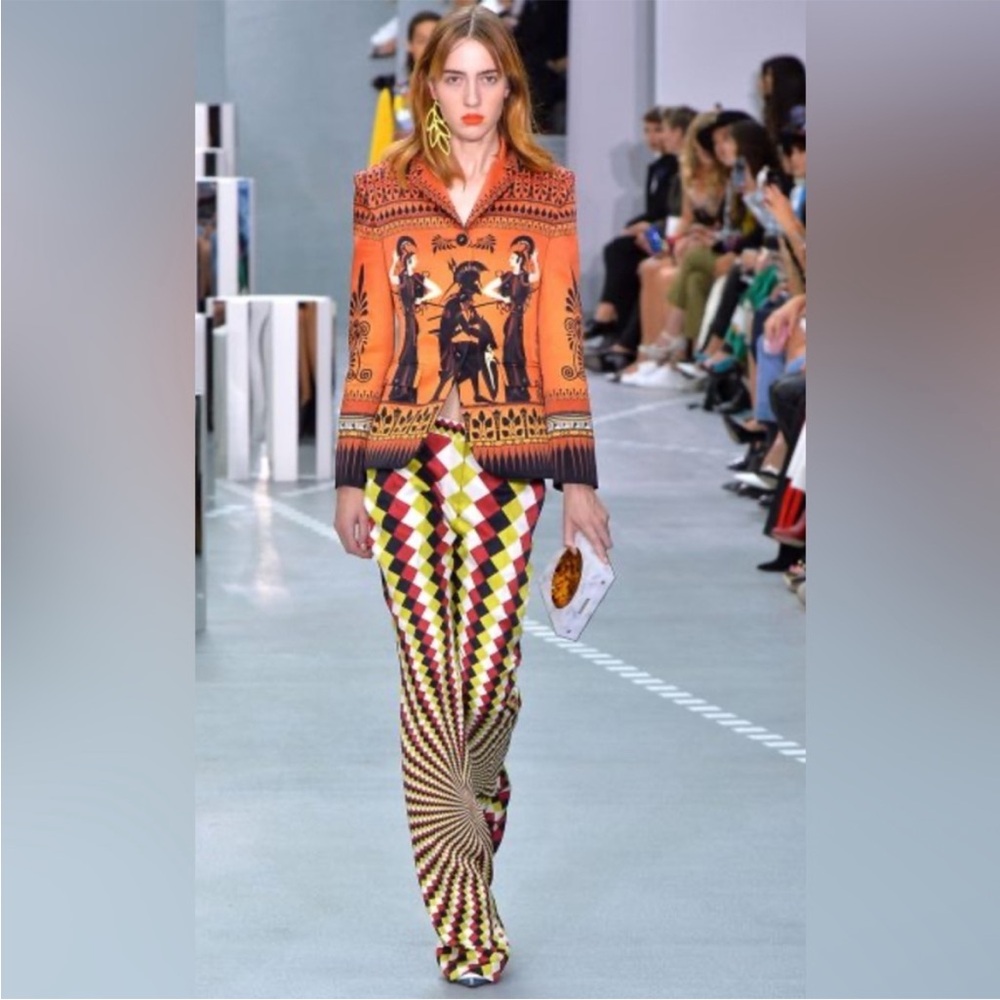 MARY KATRANTZOU Runway Pants
Geometrical Prin / Silk
Sold out
Flared